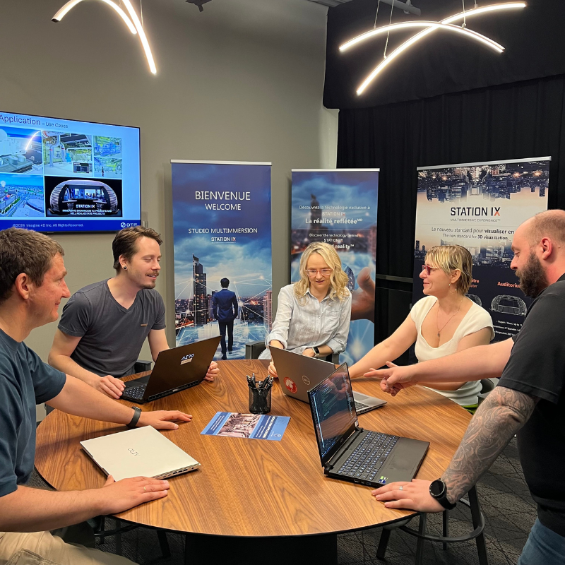 Imagine 4D's team in a small conference room