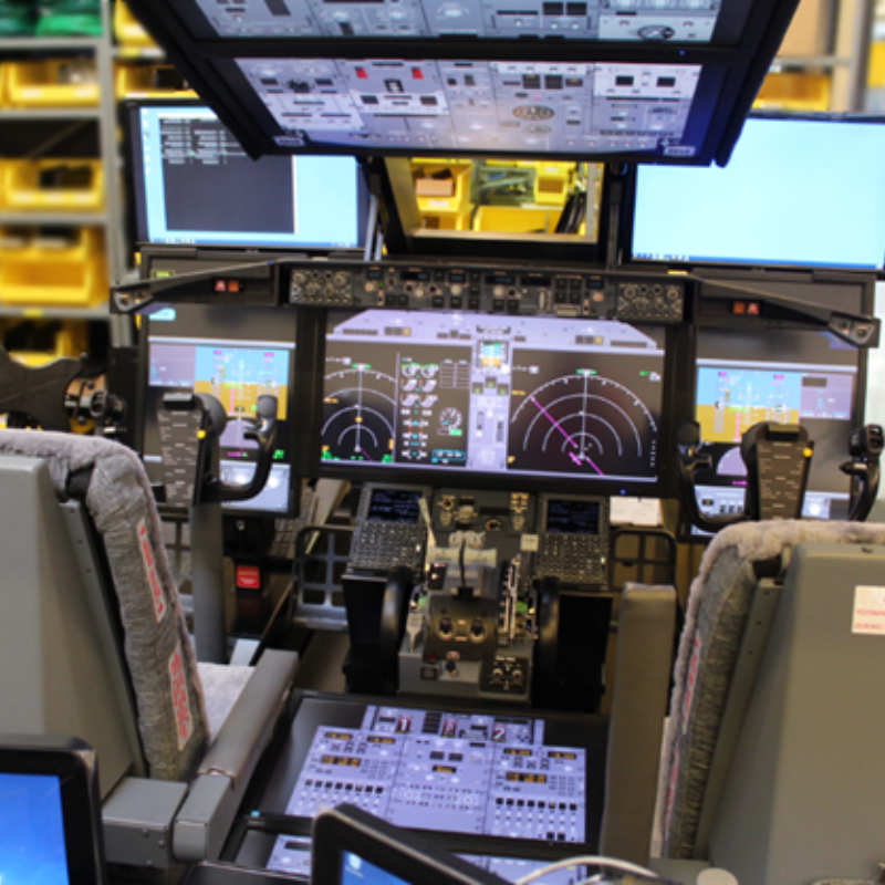 A training aviation cockpit made by Imagine 4D's.